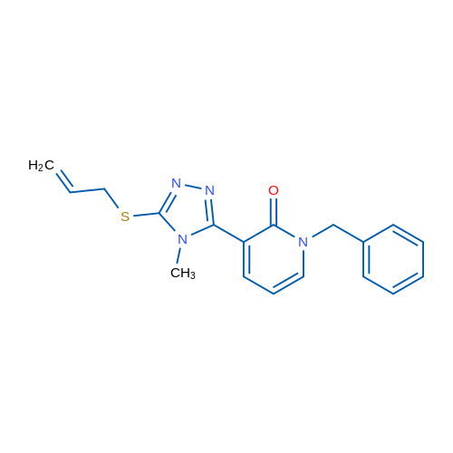 1-Benzyl-3-[4-methyl-5-(prop-2-en-1-ylsulfanyl)-4H-1,2,4-triazol-3-yl]-1,2-dihydropyridin-2-one 1g