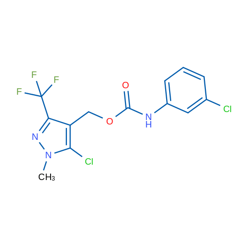 [5-Chloro-1-methyl-3-(trifluoromethyl)-1H-pyrazol-4-yl]methyl N-(3-chlorophenyl)carbamate 1g