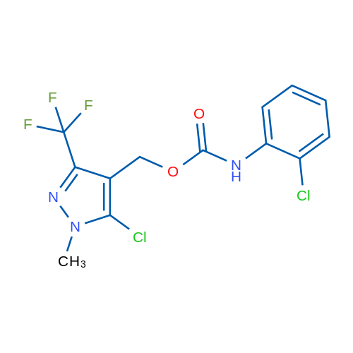 [5-Chloro-1-methyl-3-(trifluoromethyl)-1H-pyrazol-4-yl]methyl N-(2-chlorophenyl)carbamate 1g