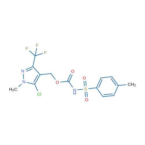 [5-Chloro-1-methyl-3-(trifluoromethyl)-1H-pyrazol-4-yl]methyl N-(4-methylbenzenesulfonyl)carbamate 1g