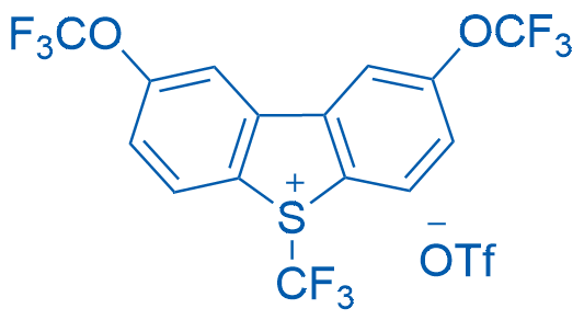 2,8-Bis(trifluoromethoxy)-5-(trifluoromethyl)-5H-dibenzo[b,d]thiophen-5-ium trifluoromethanesulfonate 5g