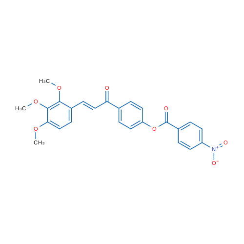 4-[(2E)-3-(2,3,4-Trimethoxyphenyl)prop-2-enoyl]phenyl 4-nitrobenzoate 1g