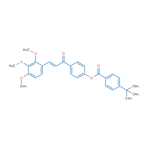 4-[(2E)-3-(2,3,4-Trimethoxyphenyl)prop-2-enoyl]phenyl 4-tert-butylbenzoate 1g
