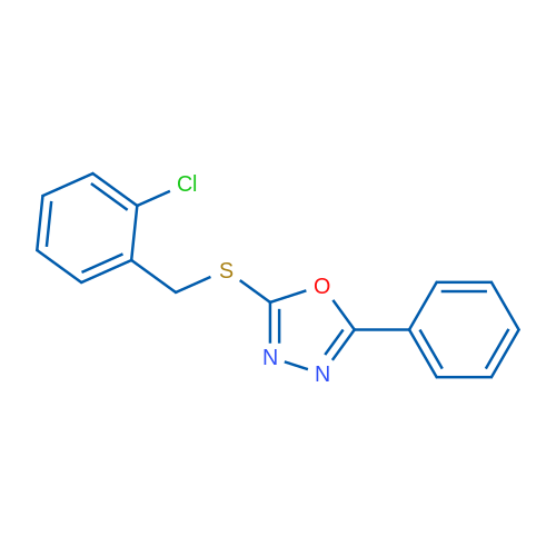 2-{[(2-chlorophenyl)methyl]sulfanyl}-5-phenyl-1,3,4-oxadiazole 1g