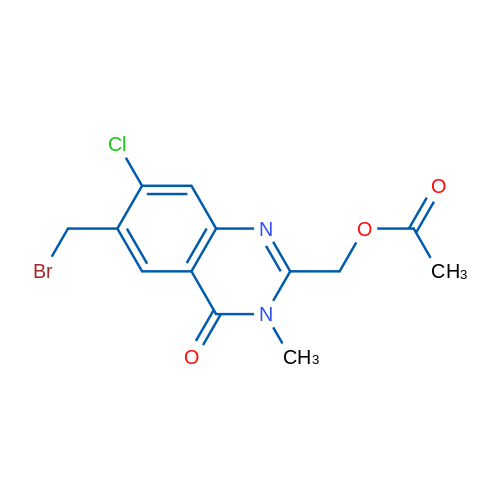 (6-(Bromomethyl)-7-chloro-3-methyl-4-oxo-3,4-dihydroquinazolin-2-yl)methyl acetate 1g