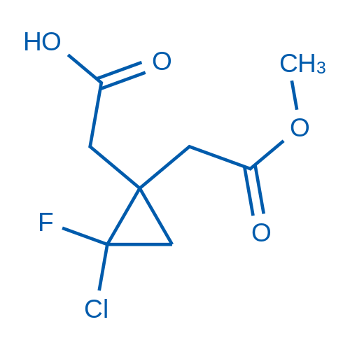 2-(2-Chloro-2-fluoro-1-(2-methoxy-2-oxoethyl)cyclopropyl)acetic acid 50mg