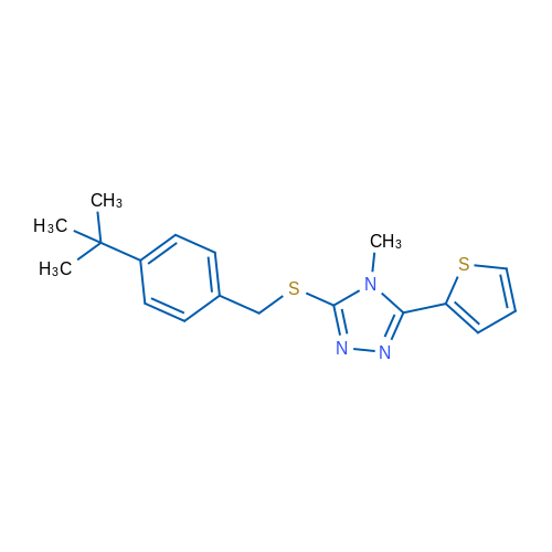 3-{[(4-tert-butylphenyl)methyl]sulfanyl}-4-methyl-5-(thiophen-2-yl)-4H-1,2,4-triazole 1g