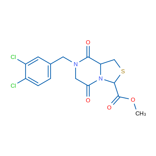 Methyl 7-[(3,4-dichlorophenyl)methyl]-5,8-dioxo-hexahydro-1H-[1,3]thiazolo[3,4-a]pyrazine-3-carboxylate 1g