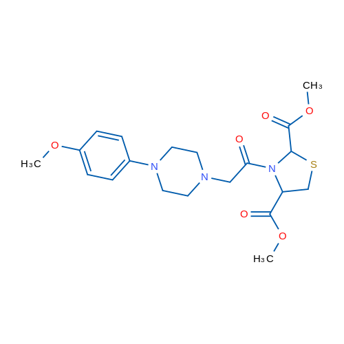 2,4-Dimethyl 3-{2-[4-(4-methoxyphenyl)piperazin-1-yl]acetyl}-1,3-thiazolidine-2,4-dicarboxylate 1g