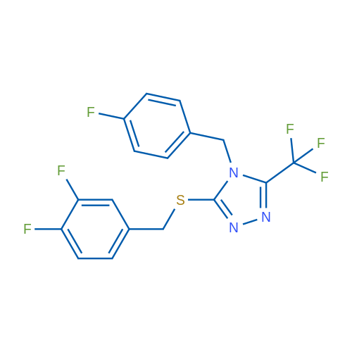 3-{[(3,4-difluorophenyl)methyl]sulfanyl}-4-[(4-fluorophenyl)methyl]-5-(trifluoromethyl)-4H-1,2,4-triazole 1g