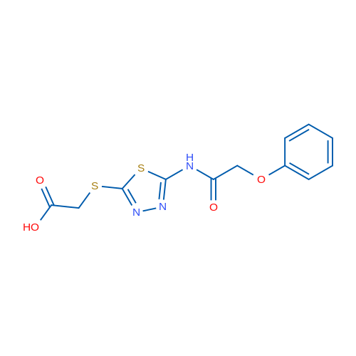 2-{[5-(2-phenoxyacetamido)-1,3,4-thiadiazol-2-yl]sulfanyl}acetic acid 1g