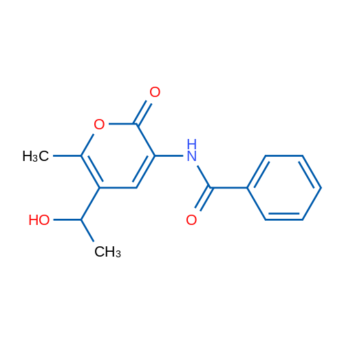 N-[5-(1-Hydroxyethyl)-6-methyl-2-oxo-2H-pyran-3-yl]benzamide 1g