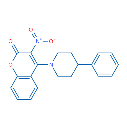 3-Nitro-4-(4-phenylpiperidin-1-yl)-2H-chromen-2-one 1g