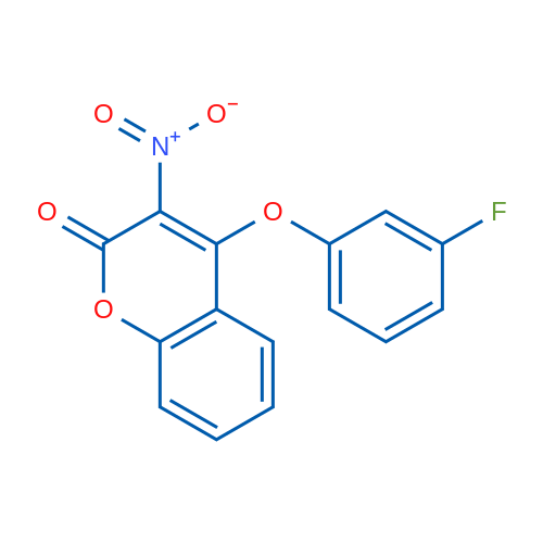 4-(3-Fluorophenoxy)-3-nitro-2H-chromen-2-one 1g