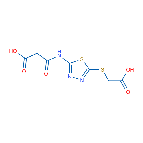 2-({5-[(carboxymethyl)sulfanyl]-1,3,4-thiadiazol-2-yl}carbamoyl)acetic acid 1g