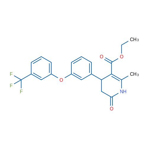 Ethyl 2-methyl-6-oxo-4-{3-[3-(trifluoromethyl)phenoxy]phenyl}-1,4,5,6-tetrahydropyridine-3-carboxylate 1g