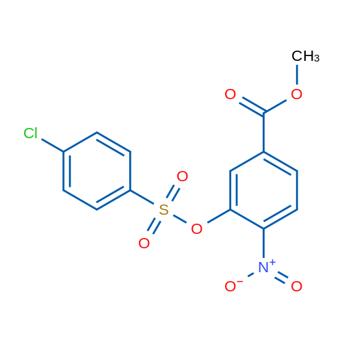 Methyl 3-[(4-chlorobenzenesulfonyl)oxy]-4-nitrobenzoate 1g