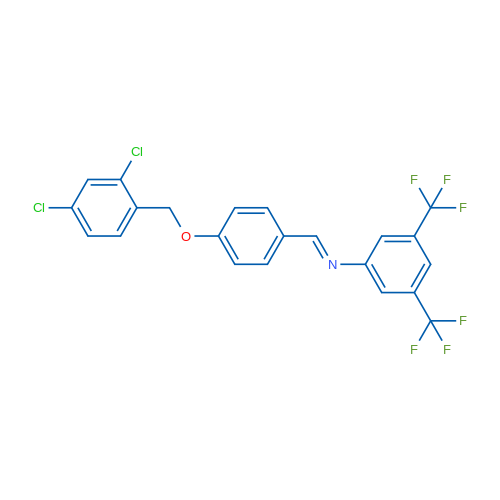 (1E)-N-[3,5-Bis(trifluoromethyl)phenyl]-1-{4-[(2,4-dichlorophenyl)methoxy]phenyl}methanimine 1g
