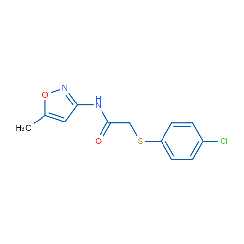 2-[(4-Chlorophenyl)sulfanyl]-N-(5-methyl-1,2-oxazol-3-yl)acetamide 1g