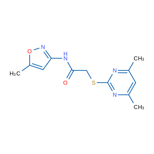 2-[(4,6-Dimethylpyrimidin-2-yl)sulfanyl]-N-(5-methyl-1,2-oxazol-3-yl)acetamide 1g