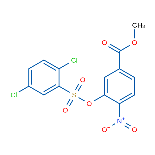 Methyl 3-[(2,5-dichlorobenzenesulfonyl)oxy]-4-nitrobenzoate 1g