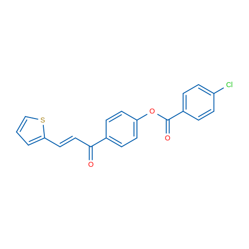 4-[(2E)-3-(Thiophen-2-yl)prop-2-enoyl]phenyl 4-chlorobenzoate 1g