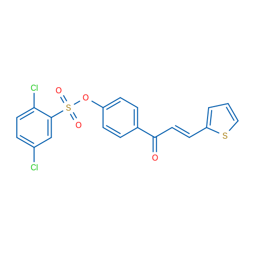 4-[(2E)-3-(Thiophen-2-yl)prop-2-enoyl]phenyl 2,5-dichlorobenzene-1-sulfonate 1g