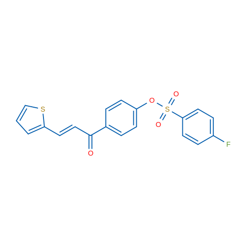 4-[(2E)-3-(Thiophen-2-yl)prop-2-enoyl]phenyl 4-fluorobenzene-1-sulfonate 1g