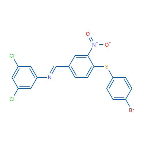 (1E)-1-{4-[(4-bromophenyl)sulfanyl]-3-nitrophenyl}-N-(3,5-dichlorophenyl)methanimine 1g