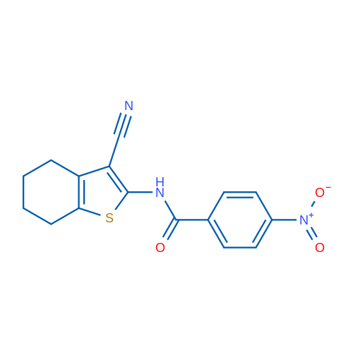 N-(3-Cyano-4,5,6,7-tetrahydrobenzo[b]thiophen-2-yl)-4-nitrobenzamide 1g