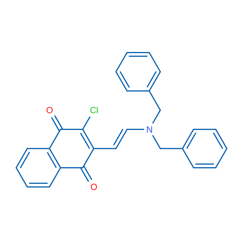 2-Chloro-3-[(E)-2-(dibenzylamino)ethenyl]-1,4-dihydronaphthalene-1,4-dione 1g