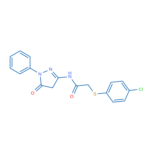 2-[(4-Chlorophenyl)sulfanyl]-N-(5-oxo-1-phenyl-4,5-dihydro-1H-pyrazol-3-yl)acetamide 1g