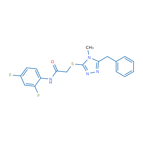 2-[(5-Benzyl-4-methyl-4H-1,2,4-triazol-3-yl)sulfanyl]-N-(2,4-difluorophenyl)acetamide 1g