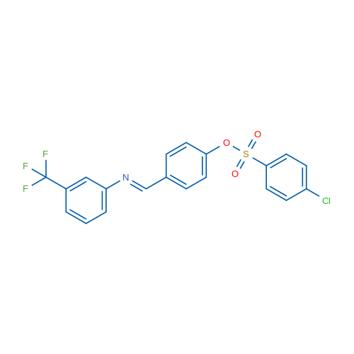 4-[(1E)-{[3-(trifluoromethyl)phenyl]imino}methyl]phenyl 4-chlorobenzene-1-sulfonate 1g