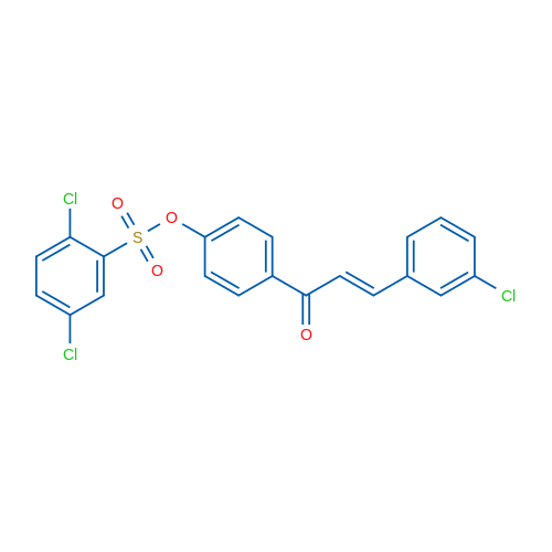 4-[(2E)-3-(3-Chlorophenyl)prop-2-enoyl]phenyl 2,5-dichlorobenzene-1-sulfonate 1g