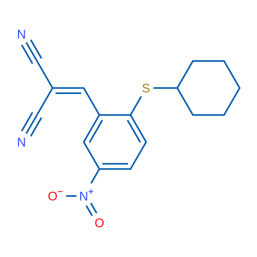 2-{[2-(cyclohexylsulfanyl)-5-nitrophenyl]methylidene}propanedinitrile 1g