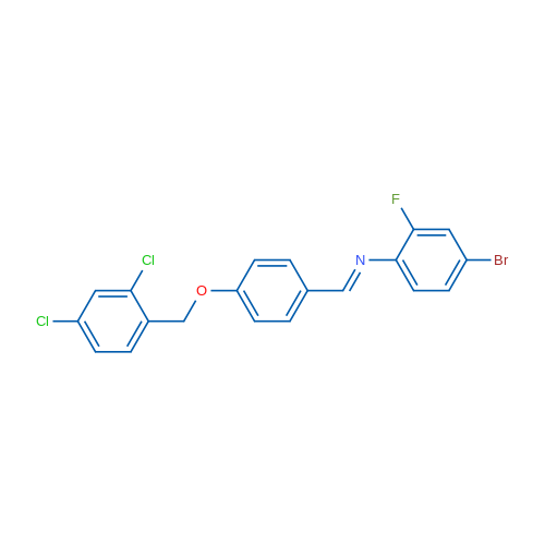 (1E)-N-(4-Bromo-2-fluorophenyl)-1-{4-[(2,4-dichlorophenyl)methoxy]phenyl}methanimine 1g