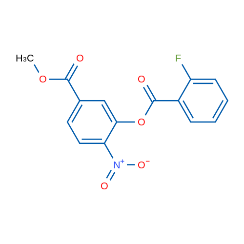 Methyl 3-(2-fluorobenzoyloxy)-4-nitrobenzoate 1g