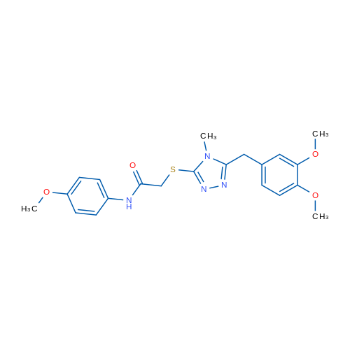 2-({5-[(3,4-dimethoxyphenyl)methyl]-4-methyl-4H-1,2,4-triazol-3-yl}sulfanyl)-N-(4-methoxyphenyl)acetamide 1g