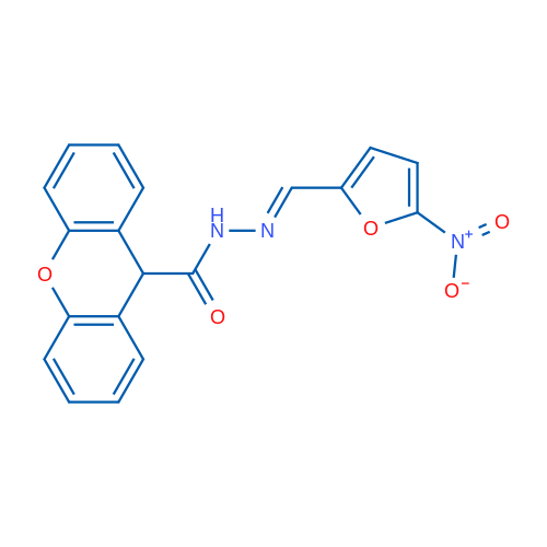 N'-[(1E)-(5-Nitrofuran-2-yl)methylidene]-9H-xanthene-9-carbohydrazide 1g