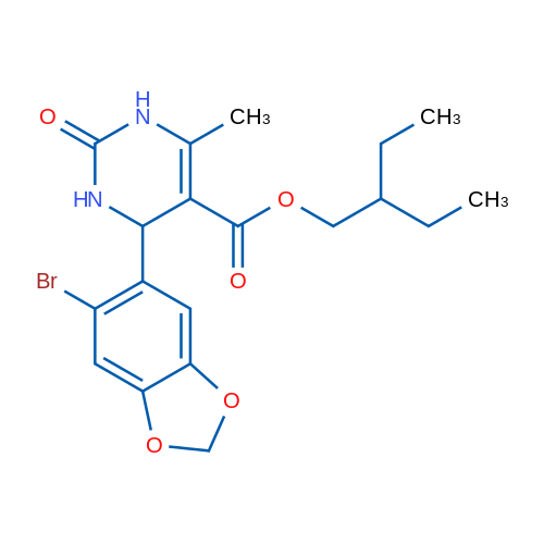 2-Ethylbutyl 4-(6-bromobenzo[d][1,3]dioxol-5-yl)-6-methyl-2-oxo-1,2,3,4-tetrahydropyrimidine-5-carboxylate 1g