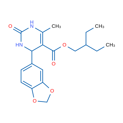 2-Ethylbutyl 4-(benzo[d][1,3]dioxol-5-yl)-6-methyl-2-oxo-1,2,3,4-tetrahydropyrimidine-5-carboxylate 1g