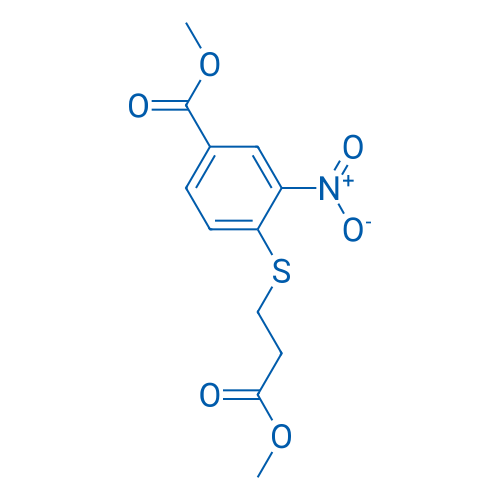 Methyl 4-[(3-methoxy-3-oxopropyl)sulfanyl]-3-nitrobenzoate 250mg
