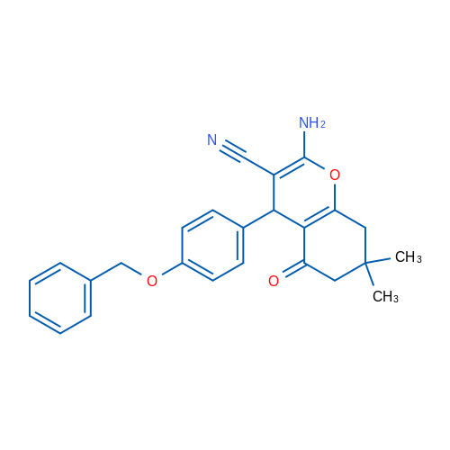 2-Amino-4-[4-(benzyloxy)phenyl]-7,7-dimethyl-5-oxo-5,6,7,8-tetrahydro-4H-chromene-3-carbonitrile 1g