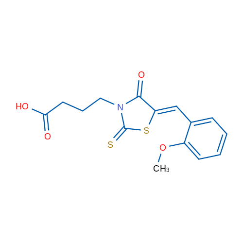 4-[(5Z)-5-[(2-Methoxyphenyl)methylidene]-4-oxo-2-sulfanylidene-1,3-thiazolidin-3-yl]butanoic acid 1g