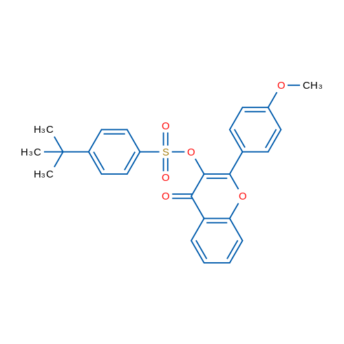 2-(4-Methoxyphenyl)-4-oxo-4H-chromen-3-yl 4-tert-butylbenzene-1-sulfonate 1g
