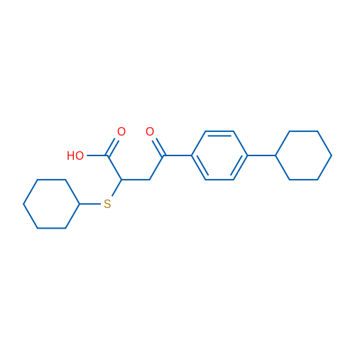 4-(4-Cyclohexylphenyl)-2-(cyclohexylsulfanyl)-4-oxobutanoic acid 1g