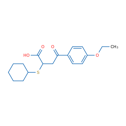 2-(Cyclohexylsulfanyl)-4-(4-ethoxyphenyl)-4-oxobutanoic acid 1g