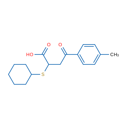 2-(Cyclohexylsulfanyl)-4-(4-methylphenyl)-4-oxobutanoic acid 1g