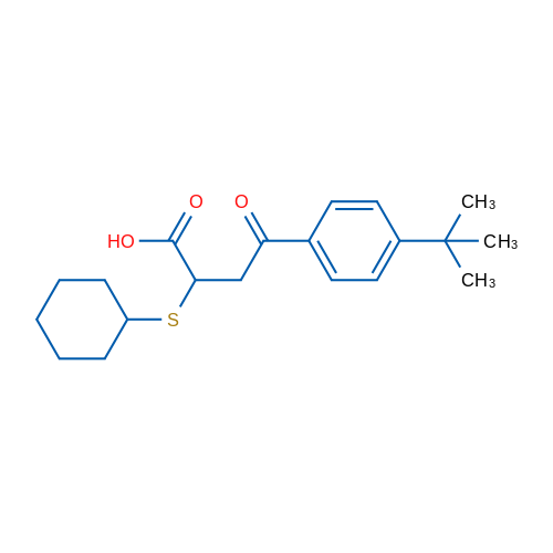 4-(4-tert-Butylphenyl)-2-(cyclohexylsulfanyl)-4-oxobutanoic acid 1g